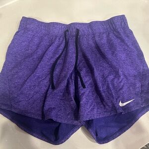 Nike Women's Heathered Purple Athletic Shorts